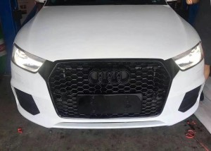 Grilë automatike RSQ3 SQ3 ABS për Audi Q3 2016-2019 Grila e radiatorit me huall mjalti Grila e parakolpit të përparmë