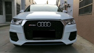 RSQ3 SQ3 ABS auto gasa don Audi Q3 2016-2019 radiyo saƙar zuma gasa gaba damin gasa gasa.