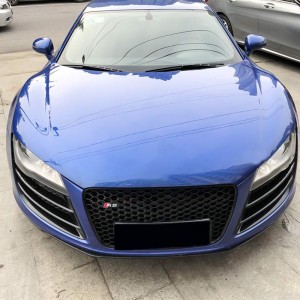 R8 front grille for Audi R8 2007-2013 RS style mesh front bumper hood grill
