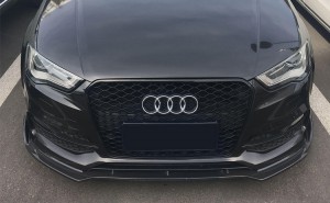 S3 RS3 Grill Pikeun Audi A3 S3 8V RS3 Quattro Hex Mesh Front Bemper Hood Grille