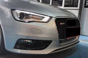I-Audi fog grill S-line A3 S3 incindi yobusi i-A3 inkungu yesibane sesibane se-Audi A3 13-16
