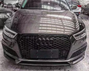 Audi Q3 2016-2019-д зориулсан RSQ3 SQ3 ABS авто сараалж, зөгийн сархинагаас бүрсэн радиаторын урд бампер сараалжтай