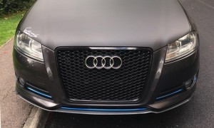 RS3 Priekinės grotelės Audi A3 8P Chromuotos juodos automobilio bamperio gaubto grotelės