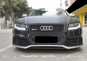 RS5 front grill for Audi A5 S5 B8 front bumper grille with lower frame quattro