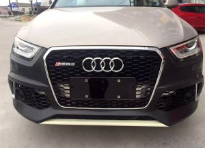 RSQ3 SQ3 style front honeycomb grille para sa Audi Q3 SQ3 2013-2015 upgrade grill