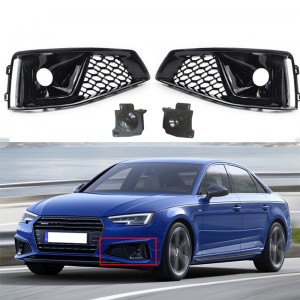 S4 Honeycomb Fog lamp grill for Audi A4 With ACC Holes 17-19