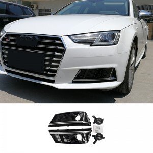 S4 honeycomb Fog lamp grill for Audi A4 With ACC Holes 17-19