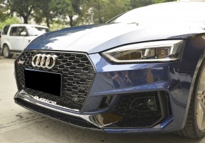 RS5 siwo myèl gri pou Audi A5 S5 B9 Auto pati devan griyaj ABS materyèl