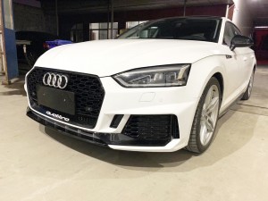 Audi A5 S5 B9 ස්වයංක්‍රීය කොටස් ඉදිරිපස ග්‍රිල් ABS ද්‍රව්‍ය සඳහා RS5 පැණි වද ග්‍රිල්