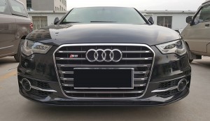 RS6 Front grill para sa Audi A6 S6 C7 center honeycomb grille
