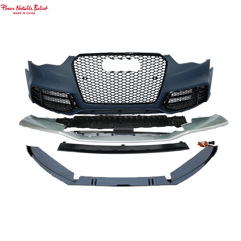 Audi A5 S5 B8.5 bumper change to RS5 style with grill and lip 2012-2016