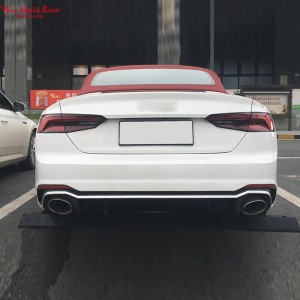 Audi RS5 B9 bumper mburi karo pipa kanggo audi A5 S5 b9 2017-2019