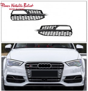 Audi fog grill S-line A3 S3 honeycomb A3 මීදුම ලාම්පු ආවරණය Audi A3 13-16 සඳහා