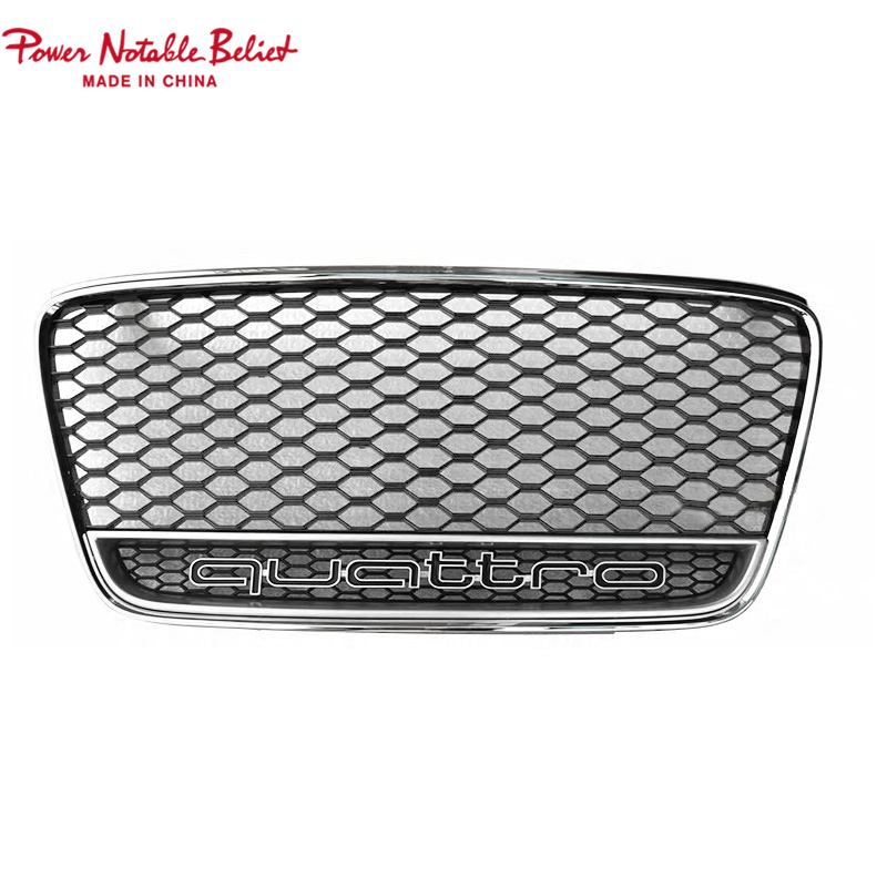 I-R8 ngaphambili kwi-grille ye-Audi R8 2007-2013 i-RS style mesh front bumper hood grill