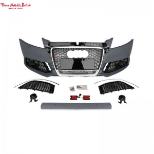 RS3 Auto Body kit Para sa Audi A3 S3 8P bumper na may grill front lip Sedan Hatchback