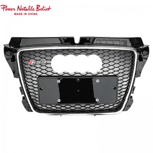 RS3 Front grille for Audi A3 8P Chrome imoto emnyama bumper hood grille