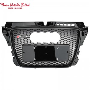 RS3 Front grille for Audi A3 8P Chrome black bumper hood grille