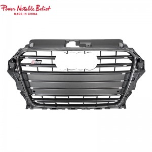S3 RS3 Grill Kwa Audi A3 S3 8V RS3 Quattro Hex Mesh Front Bumper Hood Grille