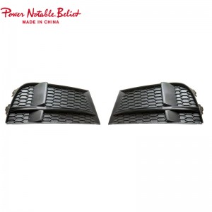 Grill lampa ceò RS3 airson Audi A3 S-loidhne no stoidhle S3 Honeycomb Sedan Hatchback 17-19