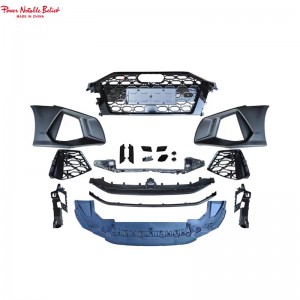 RS3 Bodykit dianteiro para Audi A3 S3 8Y Amortecedor dianteiro com grade difusor de lábio dianteiro tubo de escape