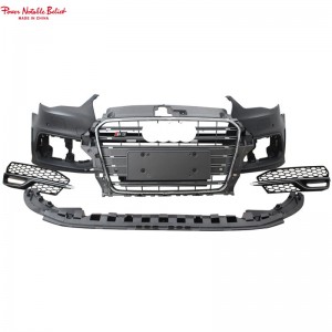 RS3 style bodikit for Audi A3 S3 8V Bumper With grill front lip