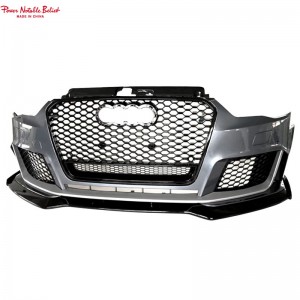 RS3 isimbo bodikit for Audi A3 S3 8V Bumper Nge grille umlomo wangaphambili