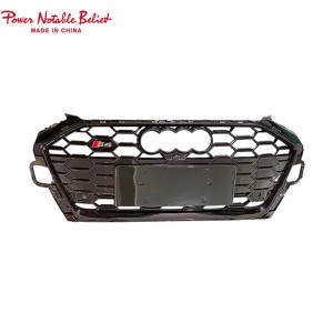 RS4 B9.5 Front grill fit para sa Audi A4 S4 honeycomb bumper grille na may bracket