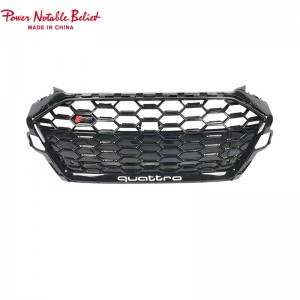 RS4 B9.5 Front grill fit for Audi A4 S4 honeycomb bumper grille with bracket