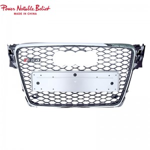 RS4 front grille ho an'ny Audi A4 S4 B8 honeycomb bumper grille RS quattro