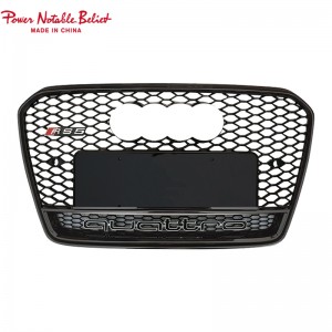 RS5 style front bumper grill ho an'ny Audi A5 S5 B8.5 honeycomb grill RS frame quattro