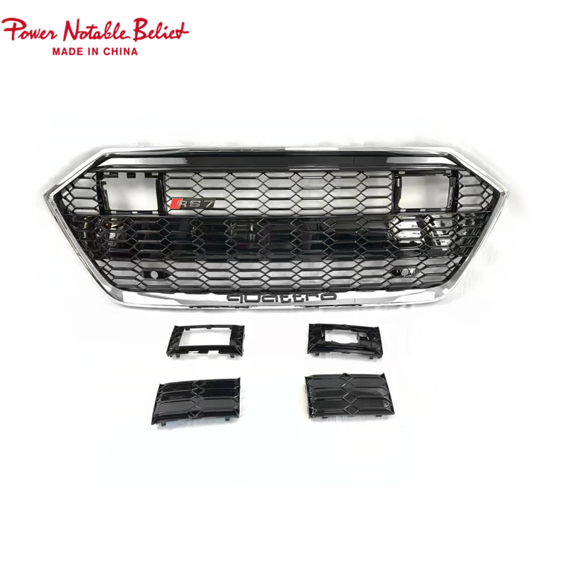ປີ້ງ RS7 hood ສໍາລັບ Audi A7 S7 C8 ກັບ ACC ດ້ານຫນ້າ bumper center grill