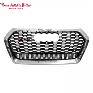 RSQ5 SQ5 style grille ho an'ny Audi Q5 SQ5 B9 honeycomb front grille