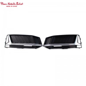 S4 honeycomb Tåkelysgrill for Audi A4 Med ACC-hull 17-19