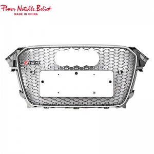 Vylepšite prednú mriežku chladiča Audi RS4 Style Hex Mesh Honeycomb Hook Grill Vhodné pre A4 S4 B8.5