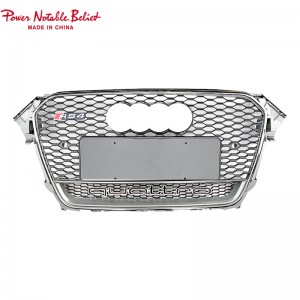 Upgrade Audi RS4 Style Front Grill Hex Mesh Honeycomb Hood Grill Fits A4 S4 B8.5