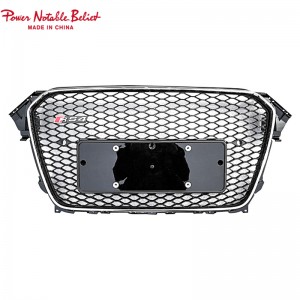 Oppgrader Audi RS4 Style Front Grill Hex Mesh Honeycomb Hette Grill Passer A4 S4 B8.5
