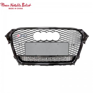 Upgrade Audi RS4 Style Front Grille Hex Mesh Honeycomb Hood Grill Past A4 S4 B8.5