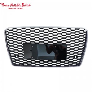 W12 S8 RS8 reihi mua mo Audi A8 A8L S8 D4 PA pokapū honeycomb grille
