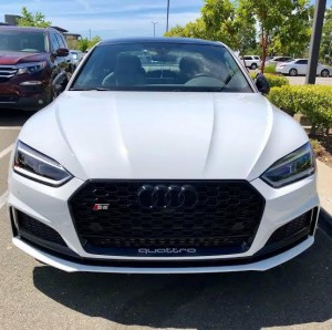RS5 Honeycomb Grill fir Audi A5 S5 B9 Auto Deeler Front Grille ABS Material
