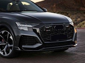 Audi Q8 SQ8 فرنٽ گرل RSQ8 SQ8 2017-2023 quattro style honeycomb grille ۾ تبديل