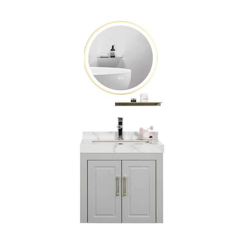 Modern Bathroom cabinet with zinc alloy Handle and solid wood body ,waterproof