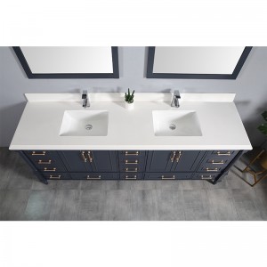 84inch Waterproof Solid Wood Bathroom Cabinet Dovetails Craft