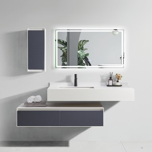 Big Drawer Modern PVC Bathroom Cabinet With With Large Storage
