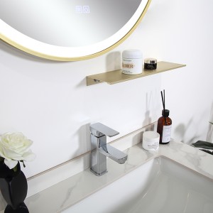 ארון אמבטיה מודרני עם ידית סגסוגת אבץ וגוף מעץ מלא, עמיד למים