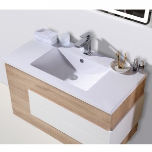 Модерен шкаф за баня с PVC дръжка и корпус от шперплат, водоустойчив