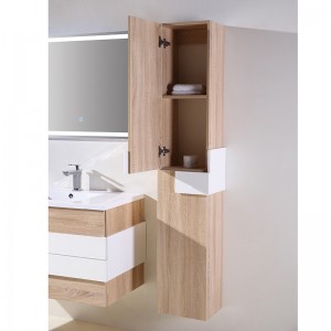 Mueble de baño moderno con mango de PVC y cuerpo de madera contrachapada, resistente al agua