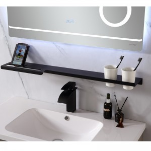 Armario de baño moderno con cor de veta de madeira, impermeable
