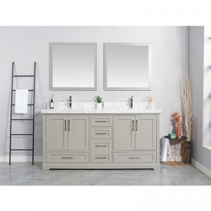 Modern Cabinet Solid Wood Double Ceramic Sinks