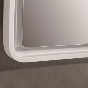 Moderne PVC-badkeamerkast mei acrylbasin en LED-spegel