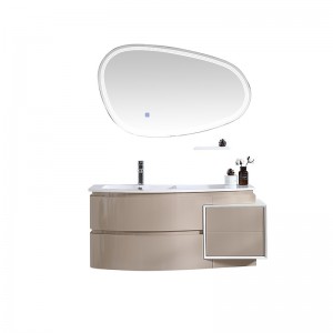 New Color Modern Pvc Bathroom Cabinet With LED Mirror